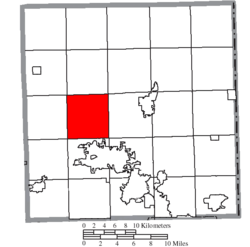 Map of Trumbull County Ohio Highlighting Champion Township